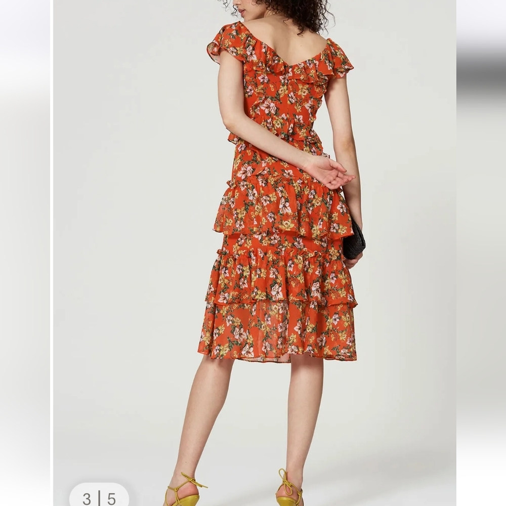 Marissa Webb Magnolia Bouquet Ruffle Dress - Picture 3 of 6